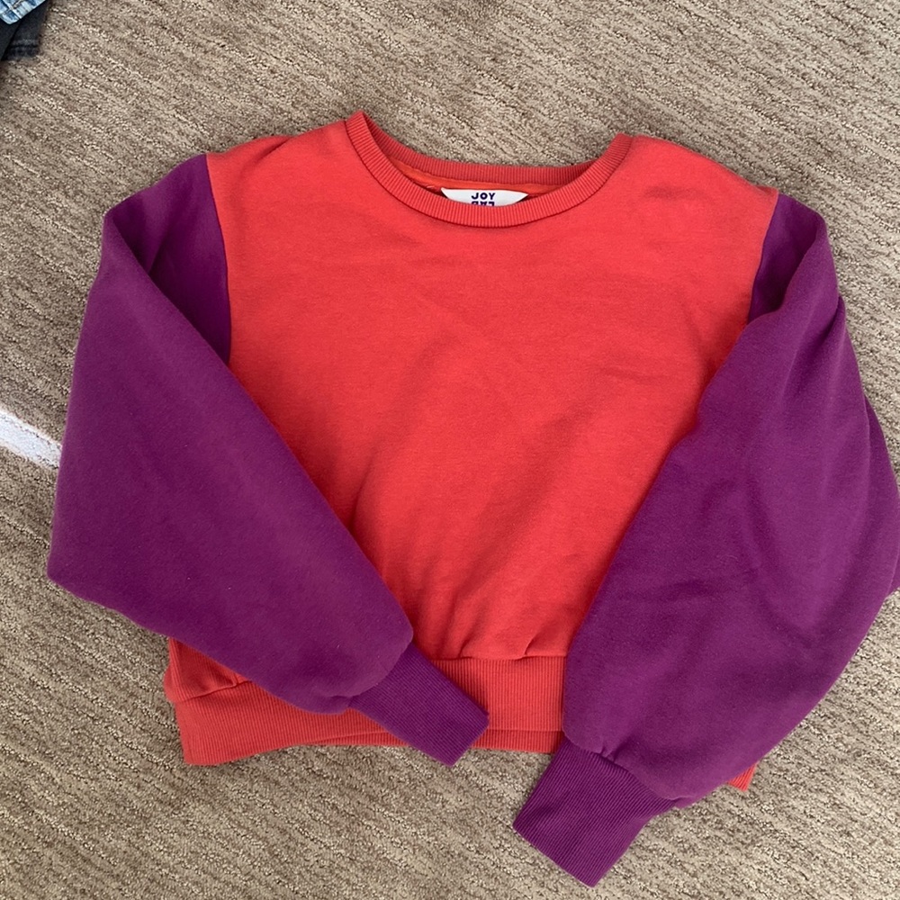 Joy lab color block cropped sweatshirt